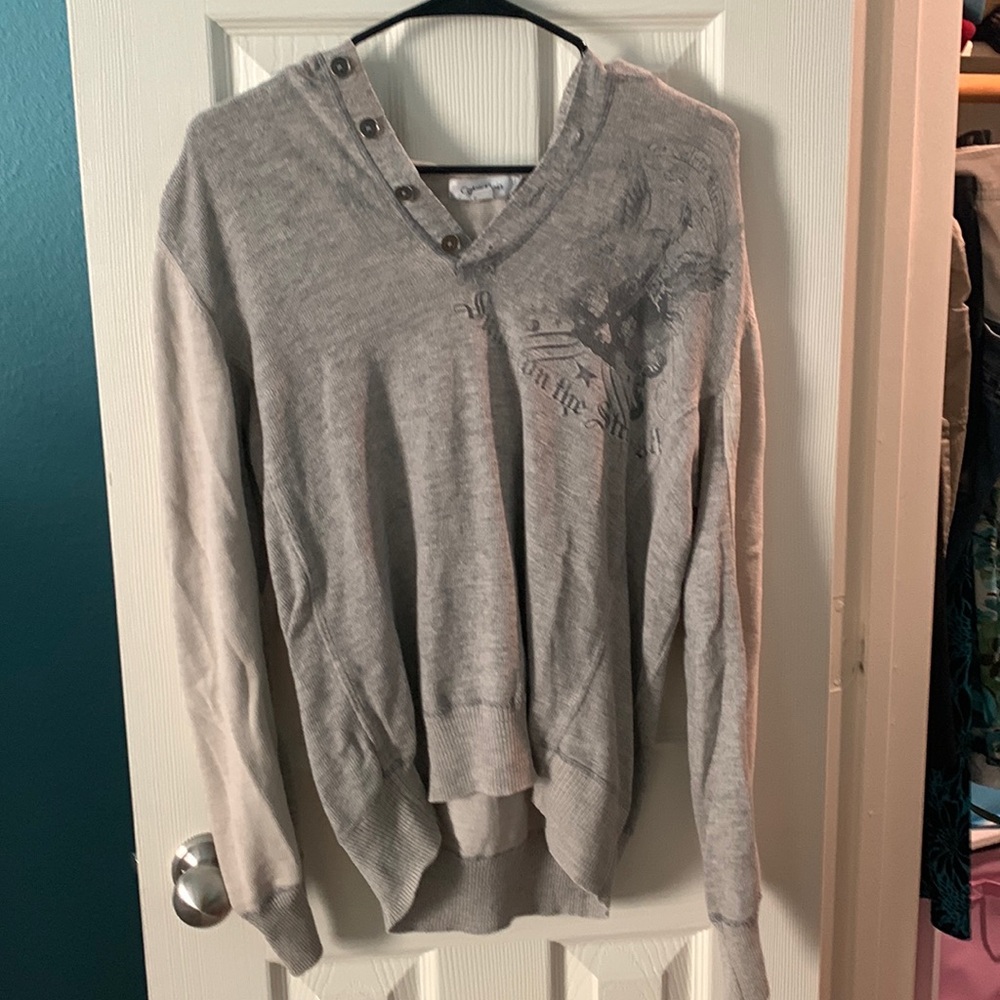vintage hooded calvin klein long sleeve